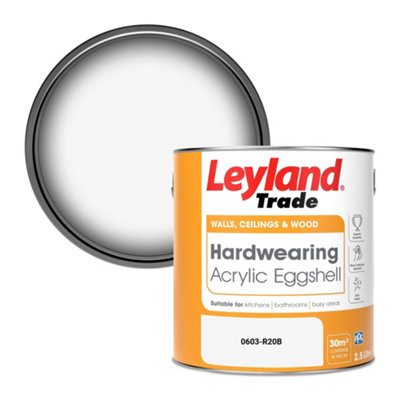 Leyland Trade Hardwearing Acrylic Eggshell Emulsion Paint (0603-R20B) 2.5L from B&Q