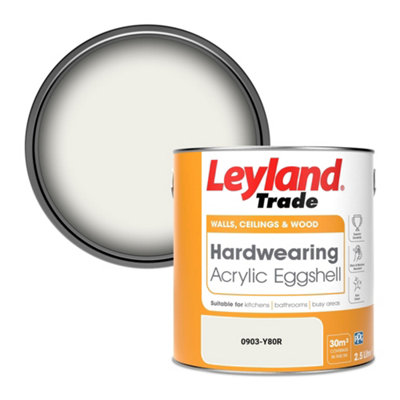 Leyland Trade Hardwearing Acrylic Eggshell Emulsion Paint (0903-Y80R) 2.5L from B&Q