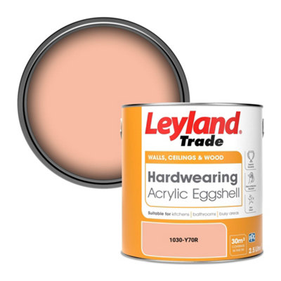 Leyland Trade Hardwearing Acrylic Eggshell Emulsion Paint (1030-Y70R) 2.5L from B&Q