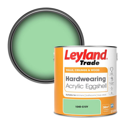 Leyland Trade Hardwearing Acrylic Eggshell Emulsion Paint (1040-G10Y) 2.5L from B&Q
