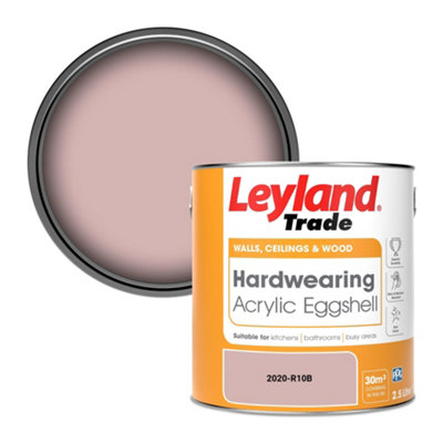 Leyland Trade Hardwearing Acrylic Eggshell Emulsion Paint (2020-R10B) 2.5L from B&Q