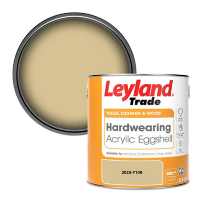 Leyland Trade Hardwearing Acrylic Eggshell Emulsion Paint (2020-Y10R) 2.5L from B&Q
