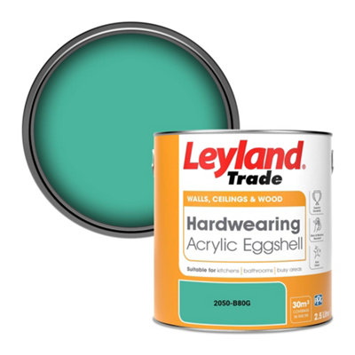 Leyland Trade Hardwearing Acrylic Eggshell Emulsion Paint (2050-B80G) 2.5L from B&Q
