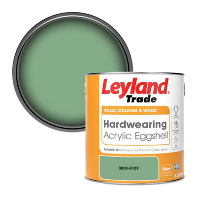 Leyland Trade Hardwearing Acrylic Eggshell Emulsion Paint (3030-G10Y) 2.5L from B&Q