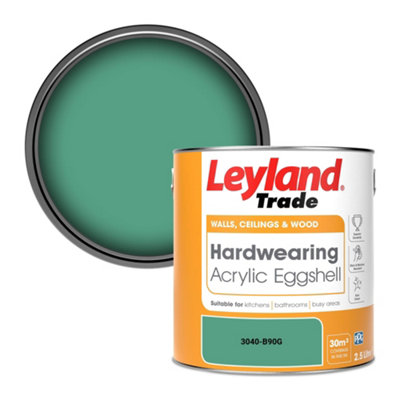 Leyland Trade Hardwearing Acrylic Eggshell Emulsion Paint (3040-B90G) 2.5L from B&Q