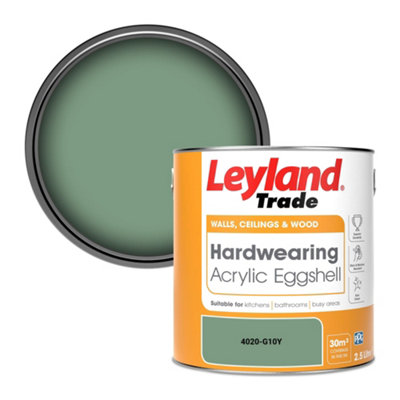 Leyland Trade Hardwearing Acrylic Eggshell Emulsion Paint (4020-G10Y) 2.5L from B&Q