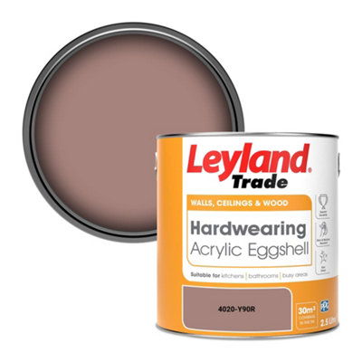 Leyland Trade Hardwearing Acrylic Eggshell Emulsion Paint (4020-Y90R) 2.5L from B&Q