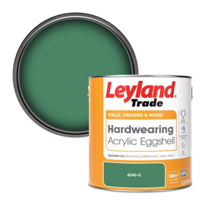 Leyland Trade Hardwearing Acrylic Eggshell Emulsion Paint (4040-G) 2.5L from B&Q