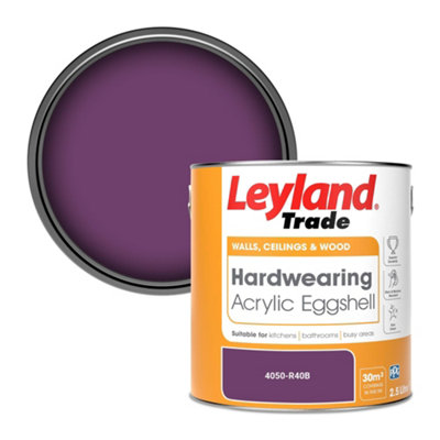 Leyland Trade Hardwearing Acrylic Eggshell Emulsion Paint (4050-R40B) 2.5L from B&Q