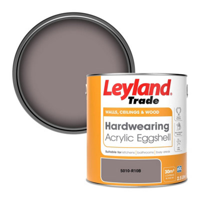 Leyland Trade Hardwearing Acrylic Eggshell Emulsion Paint (5010-R10B) 2.5L from B&Q