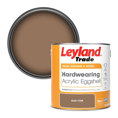 Leyland Trade Hardwearing Acrylic Eggshell Emulsion Paint (5020-Y50R) 2.5L from B&Q