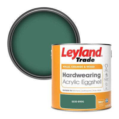 Leyland Trade Hardwearing Acrylic Eggshell Emulsion Paint (5030-B90G) 2.5L from B&Q