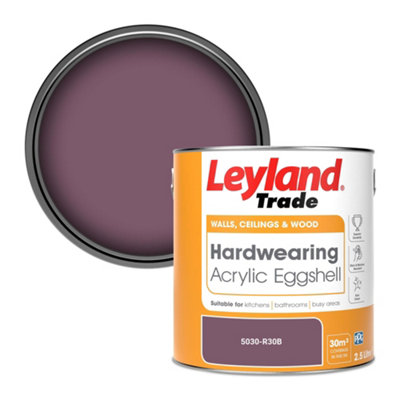 Leyland Trade Hardwearing Acrylic Eggshell Emulsion Paint (5030-R30B) 2.5L from B&Q