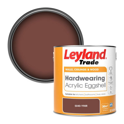 Leyland Trade Hardwearing Acrylic Eggshell Emulsion Paint (5040-Y90R) 2.5L from B&Q