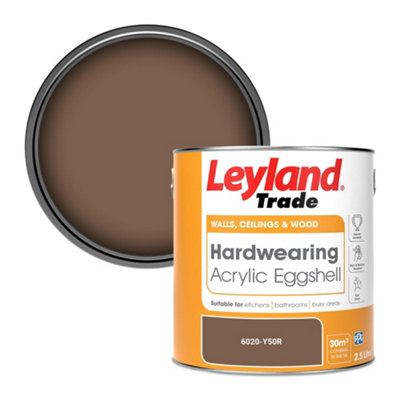 Leyland Trade Hardwearing Acrylic Eggshell Emulsion Paint (6020-Y50R) 2.5L from B&Q