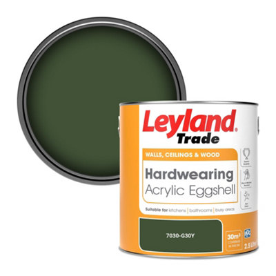 Leyland Trade Hardwearing Acrylic Eggshell Emulsion Paint (7030-G30Y) 2.5L from B&Q