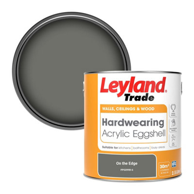B&Q -  Hardwearing Acrylic Eggshell Emulsion Paint On The Edge (Ppg0998-6) 2.5L
