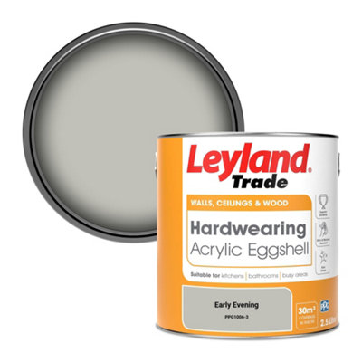 Leyland Trade Hardwearing Acrylic Eggshell Emulsion Paint Early Evening (Ppg1006-3) 2.5L from B&Q