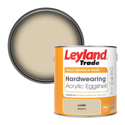 Leyland Trade Hardwearing Acrylic Eggshell Emulsion Paint Loofah (Ppg1094-2) 2.5L from B&Q