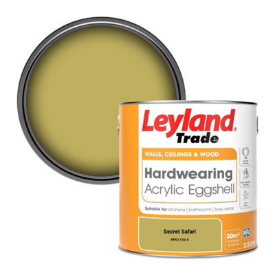 Leyland Trade Hardwearing Acrylic Eggshell Emulsion Paint Secret Safari (Ppg1110-4) 2.5L from B&Q