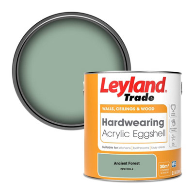 Leyland Trade Hardwearing Acrylic Eggshell Emulsion Paint Ancient Forest (Ppg1133-4) 2.5L from B&Q