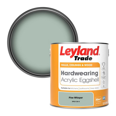 Leyland Trade Hardwearing Acrylic Eggshell Emulsion Paint Pine Whisper (Ppg1134-4) 2.5L from B&Q