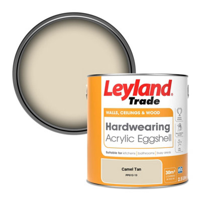 Leyland Trade Hardwearing Acrylic Eggshell Emulsion Paint Camel Tan (Ppg12-13) 2.5L from B&Q