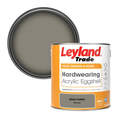 Leyland Trade Hardwearing Acrylic Eggshell Emulsion Paint Winter Feather (Ppg14-06) 2.5L from B&Q