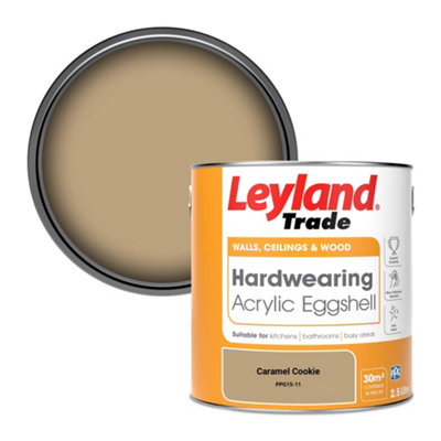 Leyland Trade Hardwearing Acrylic Eggshell Emulsion Paint Caramel Cookie (Ppg15-11) 2.5L from B&Q