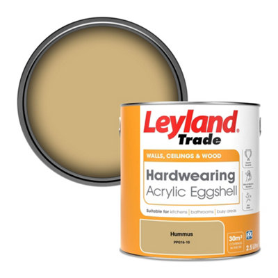 Leyland Trade Hardwearing Acrylic Eggshell Emulsion Paint Hummus (Ppg16-10) 2.5L from B&Q