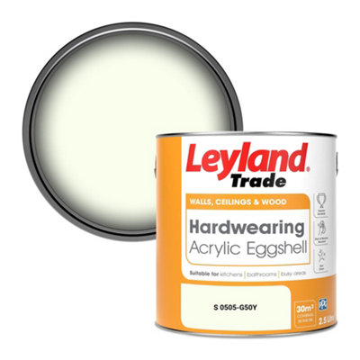 Leyland Trade Hardwearing Acrylic Eggshell Emulsion Paint (S 0505-G50Y) 2.5L from B&Q