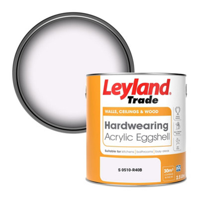 Leyland Trade Hardwearing Acrylic Eggshell Emulsion Paint (S 0510-R40B) 2.5L from B&Q