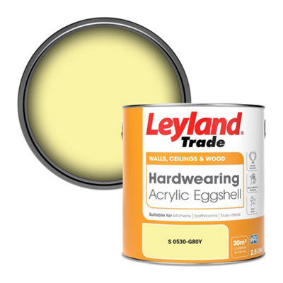 Leyland Trade Hardwearing Acrylic Eggshell Emulsion Paint (S 0530-G80Y) 2.5L from B&Q