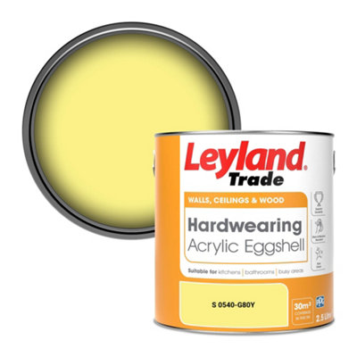 Leyland Trade Hardwearing Acrylic Eggshell Emulsion Paint (S 0540-G80Y) 2.5L from B&Q