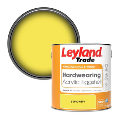 Leyland Trade Hardwearing Acrylic Eggshell Emulsion Paint (S 0560-G80Y) 2.5L from B&Q