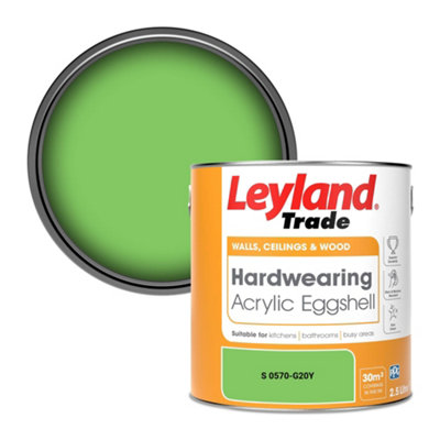 Leyland Trade Hardwearing Acrylic Eggshell Emulsion Paint (S 0570-G20Y) 2.5L from B&Q