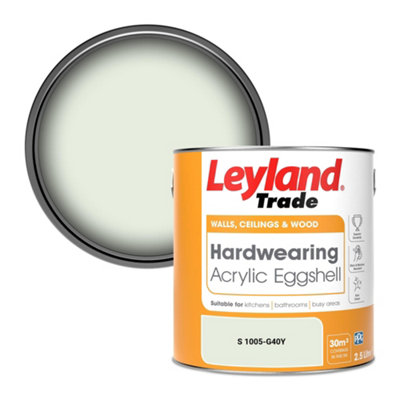 Leyland Trade Hardwearing Acrylic Eggshell Emulsion Paint (S 1005-G40Y) 2.5L from B&Q