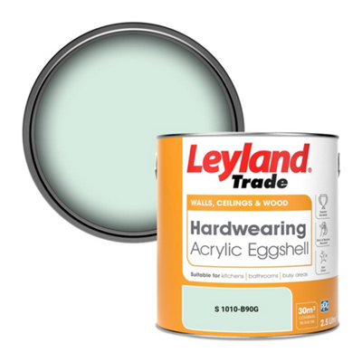 Leyland Trade Hardwearing Acrylic Eggshell Emulsion Paint (S 1010-B90G) 2.5L from B&Q