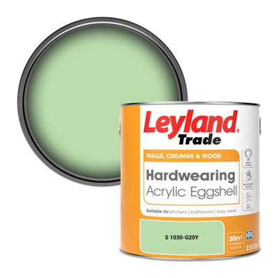 Leyland Trade Hardwearing Acrylic Eggshell Emulsion Paint (S 1030-G20Y) 2.5L from B&Q