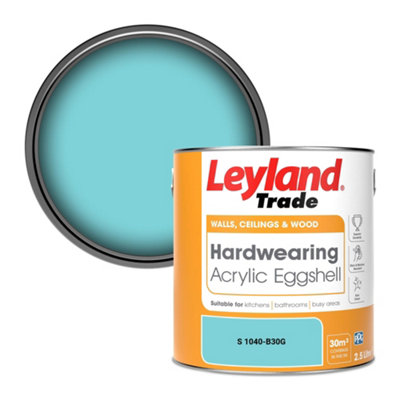 Leyland Trade Hardwearing Acrylic Eggshell Emulsion Paint (S 1040-B30G) 2.5L from B&Q