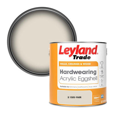 Leyland Trade Hardwearing Acrylic Eggshell Emulsion Paint (S 1505-Y60R) 2.5L from B&Q
