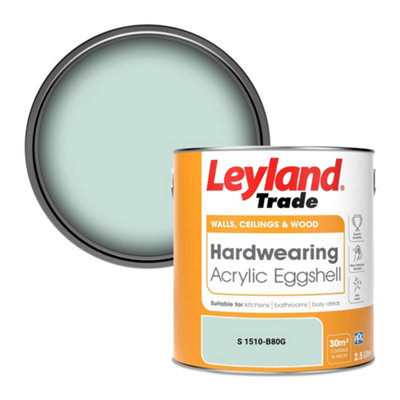 Leyland Trade Hardwearing Acrylic Eggshell Emulsion Paint (S 1510-B80G) 2.5L from B&Q