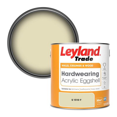 Leyland Trade Hardwearing Acrylic Eggshell Emulsion Paint (S 1510-Y) 2.5L from B&Q