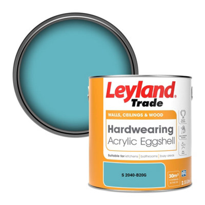 Leyland Trade Hardwearing Acrylic Eggshell Emulsion Paint (S 2040-B20G) 2.5L from B&Q