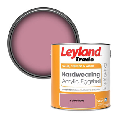 Leyland Trade Hardwearing Acrylic Eggshell Emulsion Paint (S 2040-R20B) 2.5L from B&Q