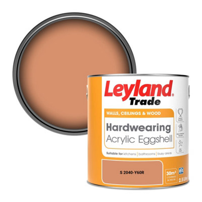 Leyland Trade Hardwearing Acrylic Eggshell Emulsion Paint (S 2040-Y60R) 2.5L from B&Q