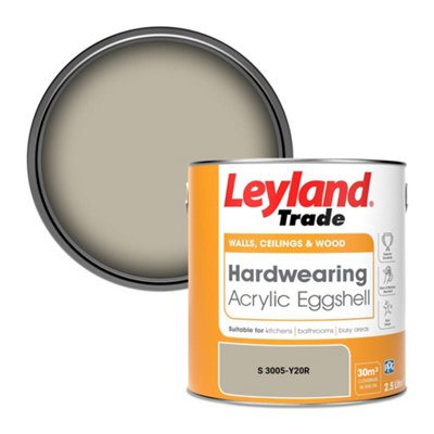 Leyland Trade Hardwearing Acrylic Eggshell Emulsion Paint (S 3005-Y20R) 2.5L from B&Q