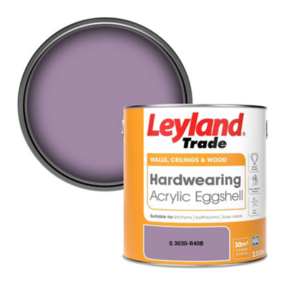 Leyland Trade Hardwearing Acrylic Eggshell Emulsion Paint (S 3030-R40B) 2.5L from B&Q