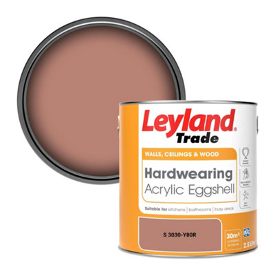 Leyland Trade Hardwearing Acrylic Eggshell Emulsion Paint (S 3030-Y80R) 2.5L from B&Q