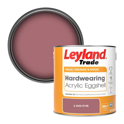 Leyland Trade Hardwearing Acrylic Eggshell Emulsion Paint (S 3040-R10B) 2.5L from B&Q